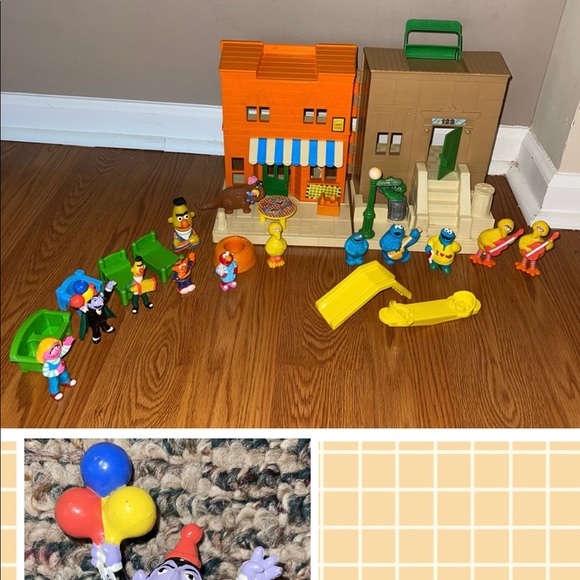 playskool Other - 25 figures & SESAME STREET Playskool 1984 MUPPETS Hoopers Store Play PLAY SET